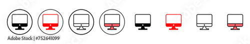 Computer icon vector illustration. computer monitor sign and symbol