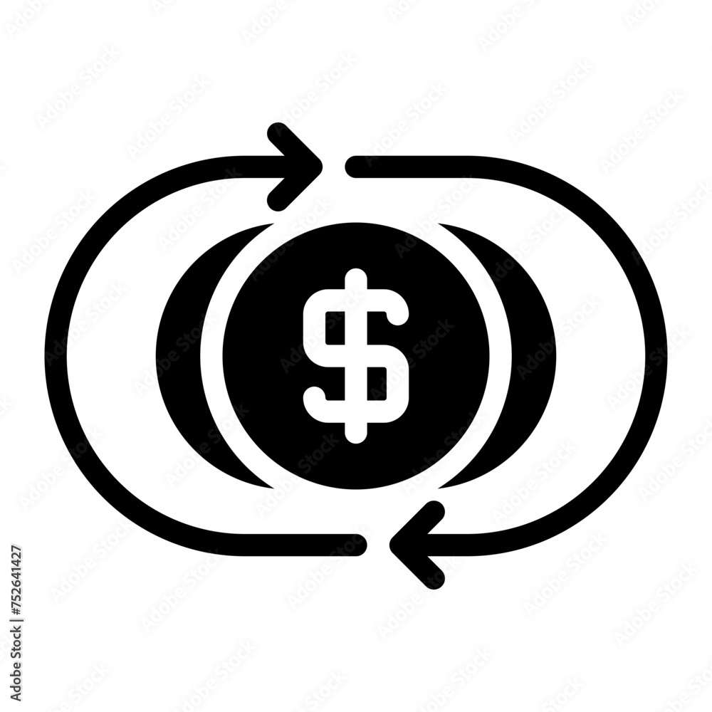 Fototapeta premium cost glyph icon