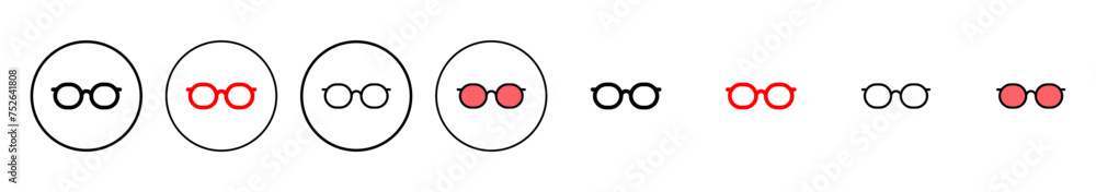 Glasses icon vector illustration. Glasses sign and symbol Glasses icon vector illustration. Glasses sign and symbol