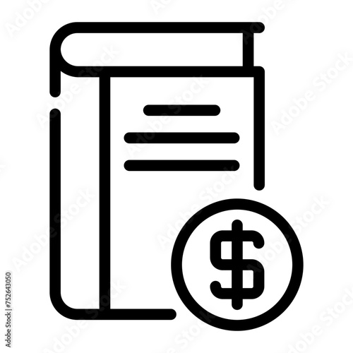 account book line icon