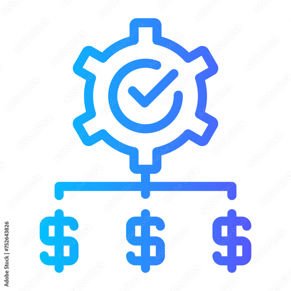 budget management gradient icon budget management gradient icon