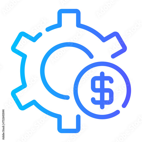 cost effectiveness gradient icon