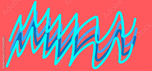 Illustration of brightly colored doodles