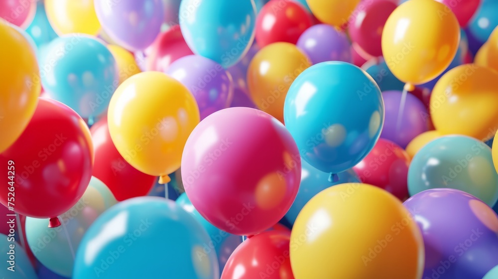 Colorful balloons background generative ai Colorful balloons background generative ai