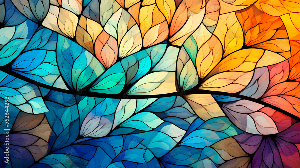 Abstract stained glass artwork, stained glass texture Abstract stained glass artwork, stained glass texture