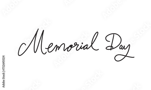 memorial day calligraphy text font black colour vector illustration american usa may month celebration festival freedom national military independence memorial veteran event remember army stripe sign 