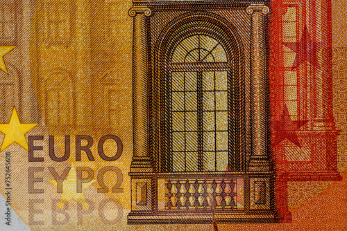 Fototapeta Naklejka Na Ścianę i Meble -  EURO money banknotes, detail photo of EUR