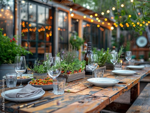 Guests relish rustic farm-to-table dining with organic meals outdoors  highlighting local produce.