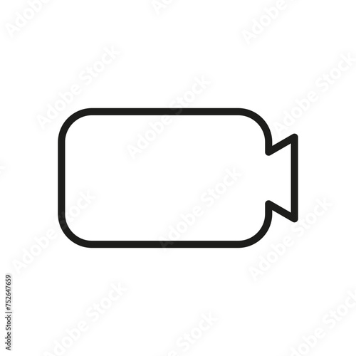 Icon video camera. Record, film device. Minimal, flat silhouette. Vector illustration. EPS 10.