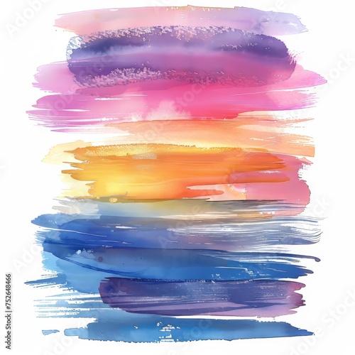 Abstract watercolor brushstroke art in vivid pink and blue hues, expressive and modern.