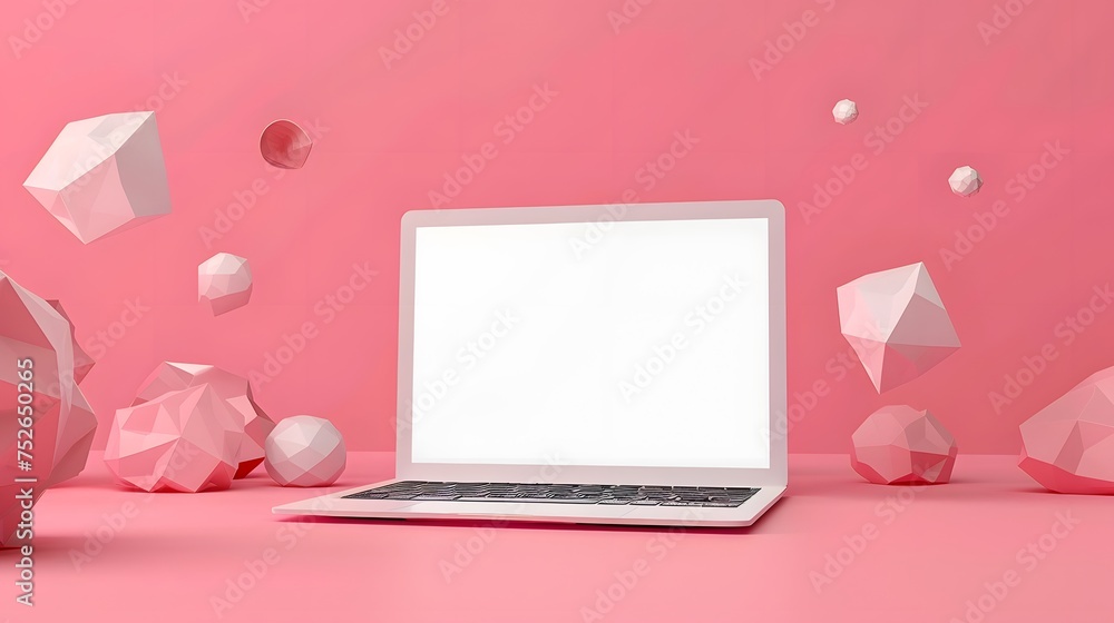 Modern personal computer with blank white screen, keyboard, mobile phone and office accessories on desk at workplace of graphic designer, blogger. Electronic devices, technology and creativity Modern personal computer with blank white screen, keyboard, mobile phone and office accessories on desk at workplace of graphic designer, blogger. Electronic devices, technology and creativity