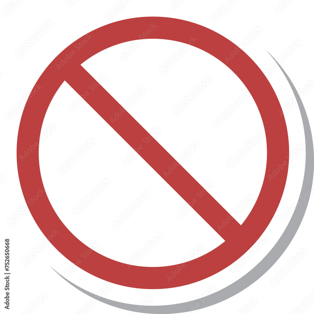 Obraz premium ミニ標識のステッカー単品イラスト 車両通行止め