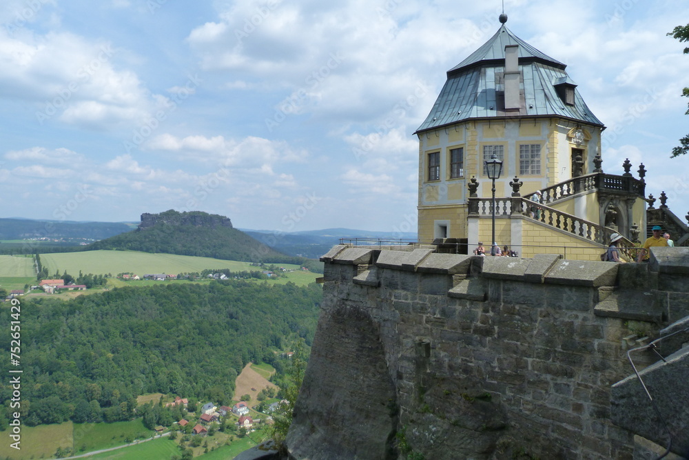 Hungerturm und Rößchen auf der Festung Königstein in der Sächsischen Schweiz