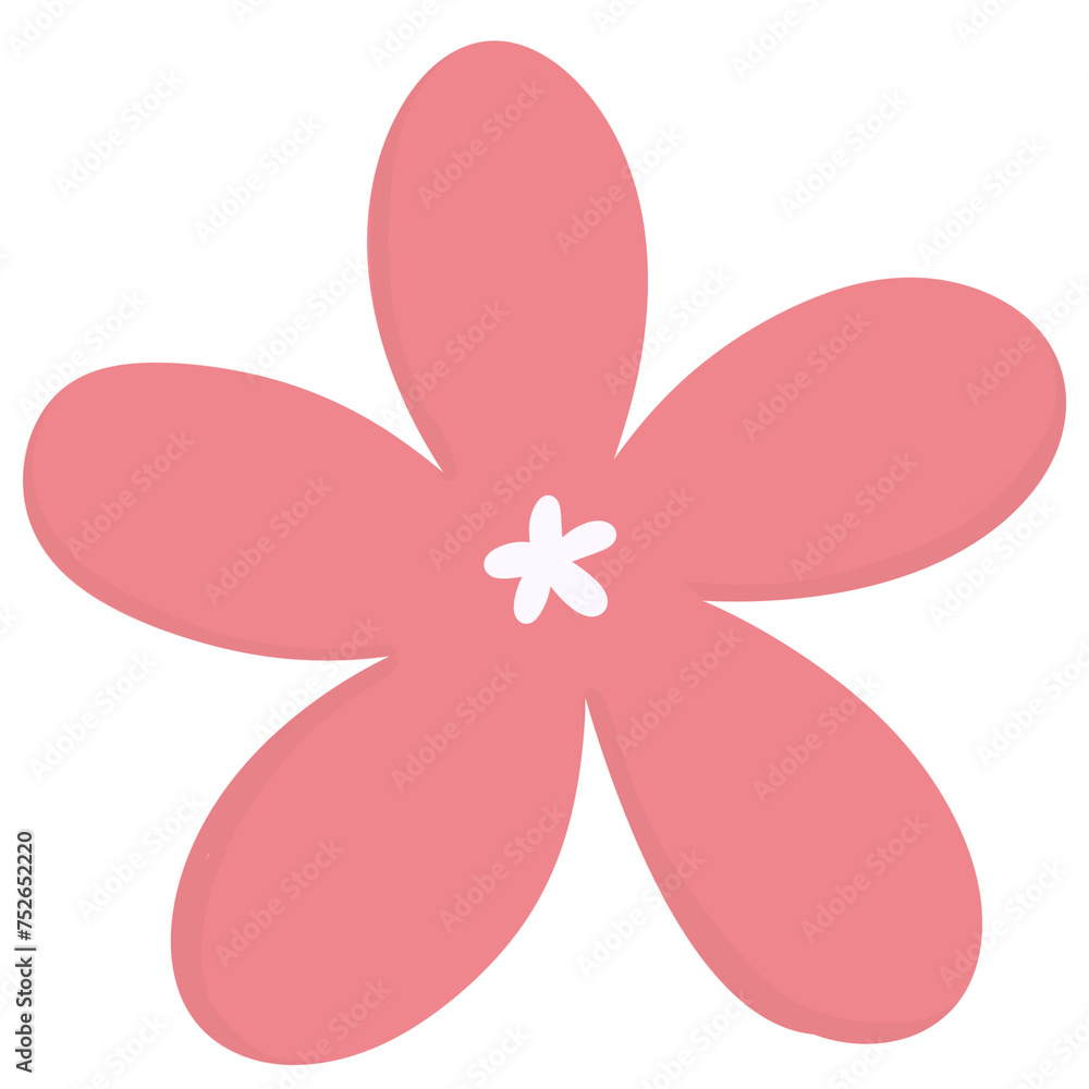 Pink flower illustration 