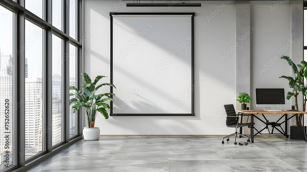 mock up posters frame on wall in modern interior background, living room mock up posters frame on wall in modern interior background, living room