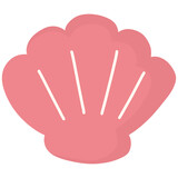 Pink shellfish illustration 
