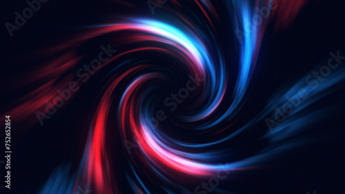 Vortex of colorful swirling dense fluid moving slowly on black background 4K video animation, Abstract Art Background, twirl background