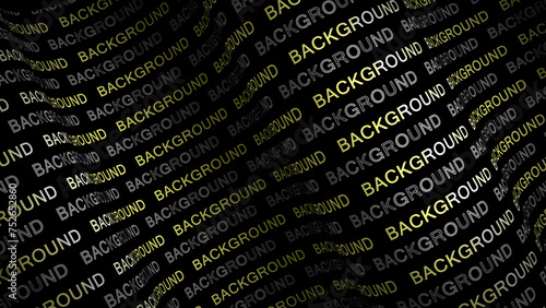 Text animated background. Green black white color. High quality. 4k animation.
