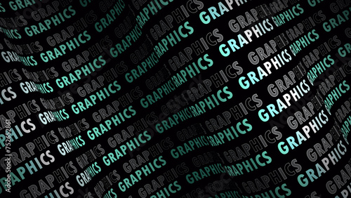 Text animated background. Green black white color. High quality. 4k animation.