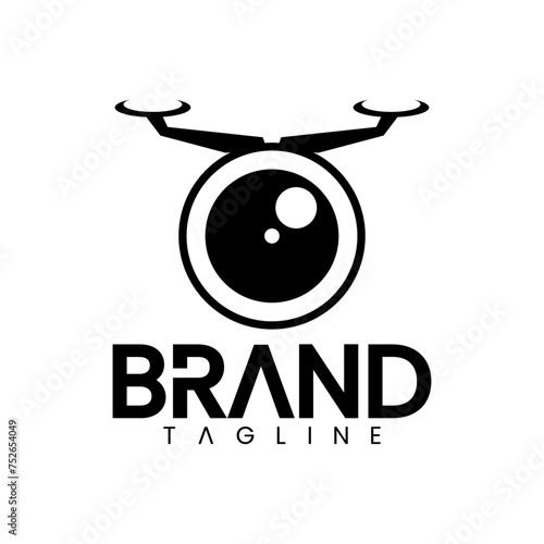 vector logo of black drone eye