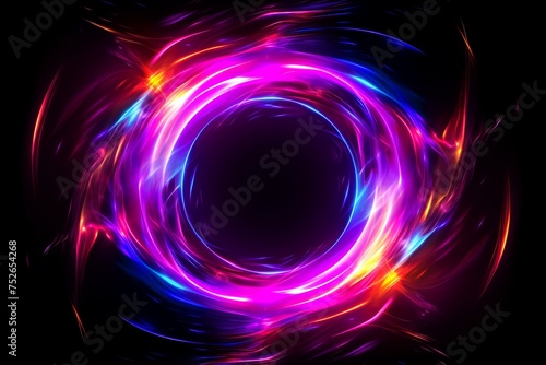 Abstract colorful galaxy wallpaper,black hole,abstract neon light