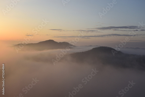 Sea of clouds in early morning photo