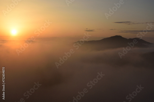 Sea of clouds in early morning photo