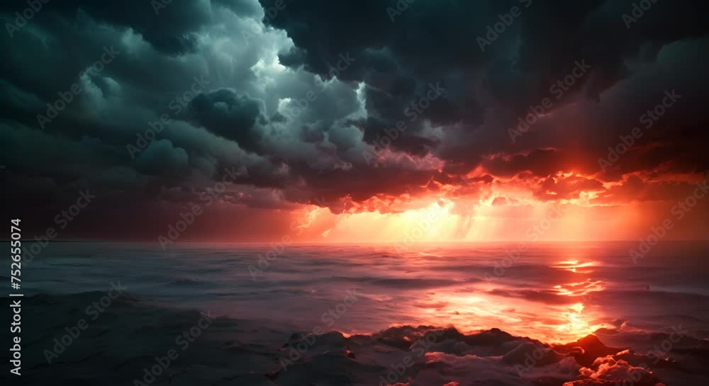 Earth's crust cracking open under a stormy sky, apocalypse now Earth's crust cracking open under a stormy sky, apocalypse now