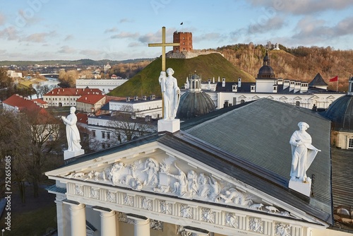 Vilnius cathedral view from above