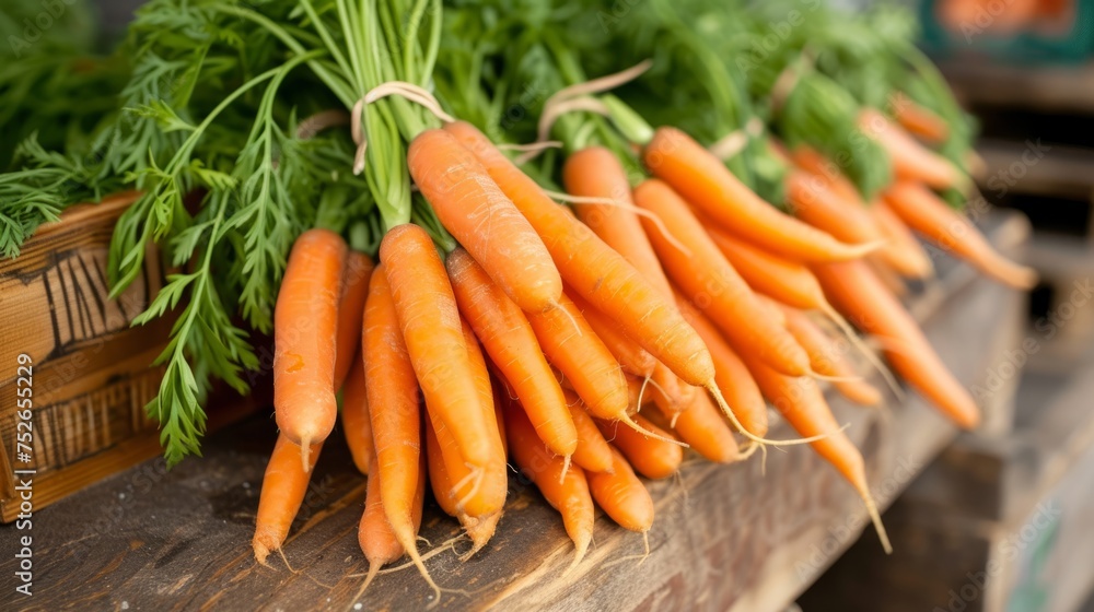 bunch of fresh carrots in a market generative ai bunch of fresh carrots in a market generative ai