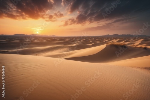 a Scenic view of desert against sky
