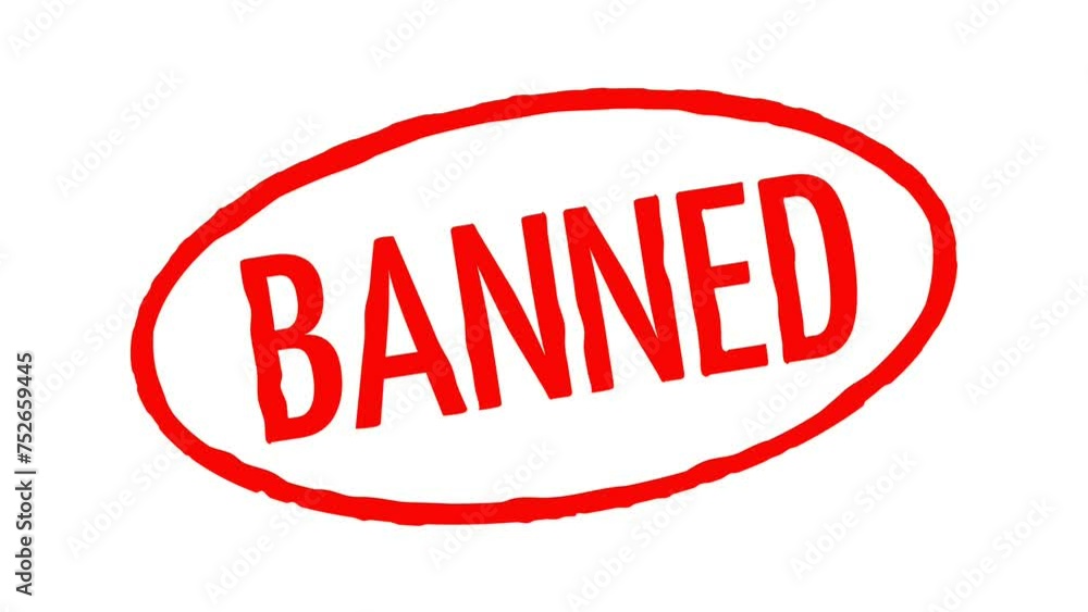 Banned stamp on green screen black white blue suitable for censorship, prohibited content, restrictions, regulations Banned stamp on green screen black white blue suitable for censorship, prohibited content, restrictions, regulations