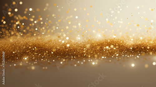 Abstract glitter silver and gold lights background focus