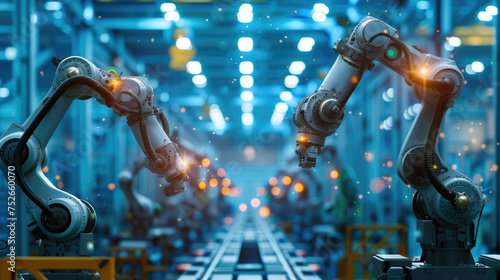 Robotic Automation in Smart Factories - The implementation of robotic arms in smart factories signifies a leap towards more efficient, precise, and intelligent manufacturing processes.