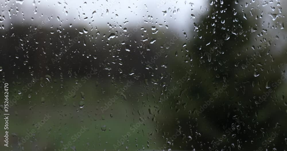 Rainy window surface outside view Rainy window surface outside view