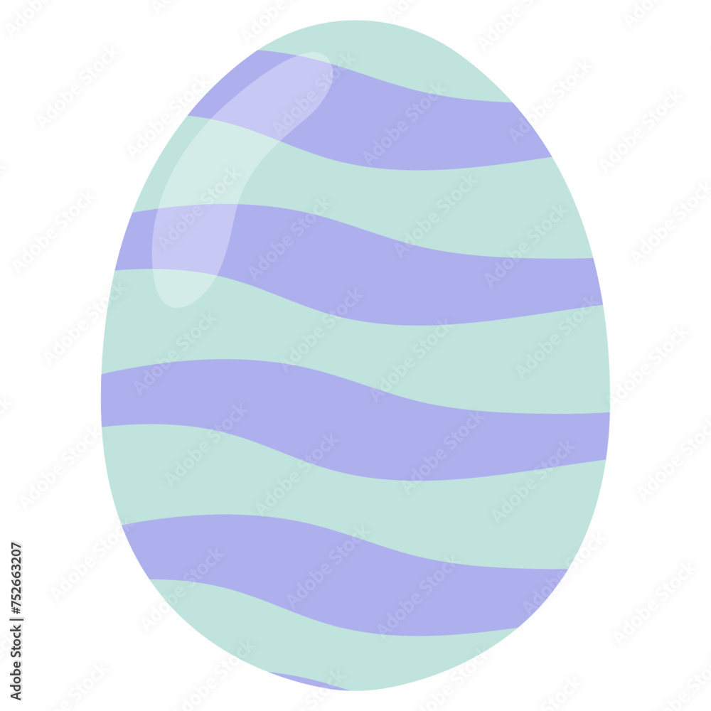 Pastel Flat Easter Egg Element Illustration
