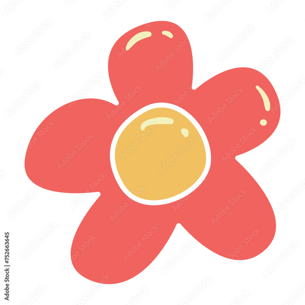 Handdrawn Abstract Flower Handdrawn Abstract Flower