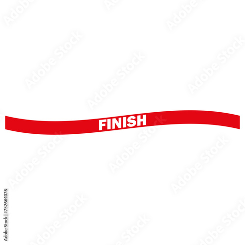 PrintRed Finish Line Ribbon on White Background. Vector illustration. EPS 10.