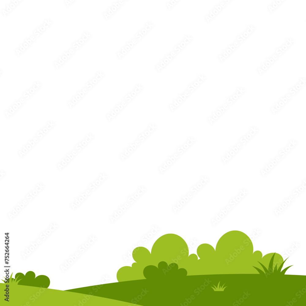 Grass Cartoon Landscape Vector Grass Cartoon Landscape Vector