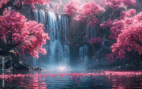 beautiful realistic serene image of a japanese garden © Miyanto