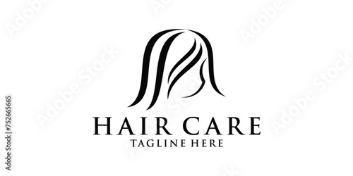 hair care logo design, logo design template, symbol, creative idea.