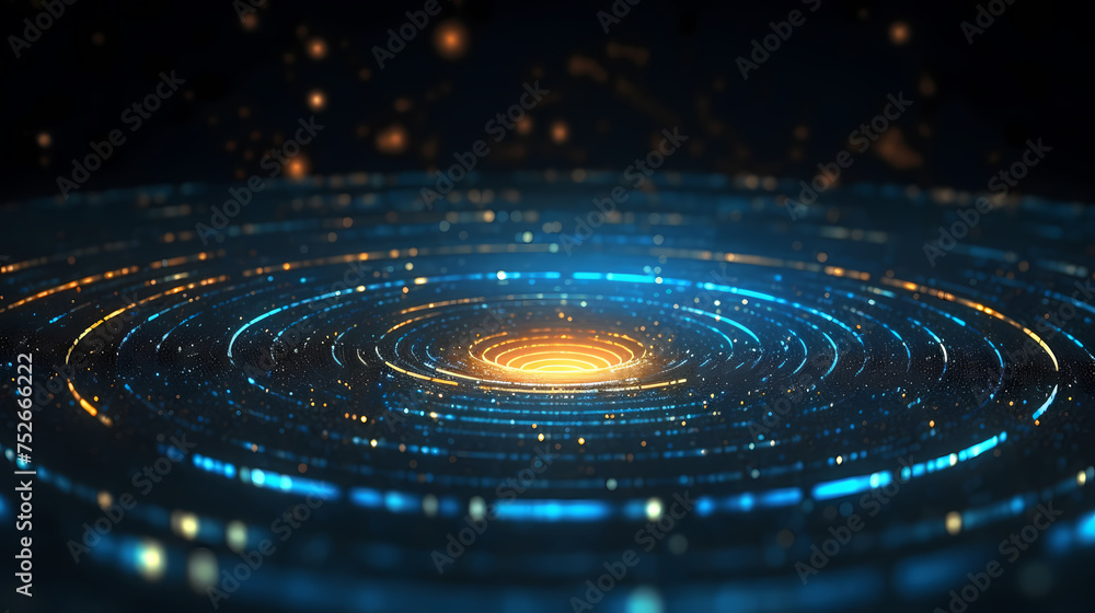 Nature inspired abstract technology background with circles and ripples Nature inspired abstract technology background with circles and ripples