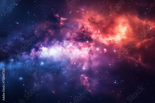 Stars Nebula and Galaxy 