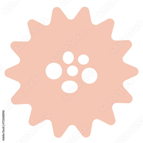 Flower shape with pollen
