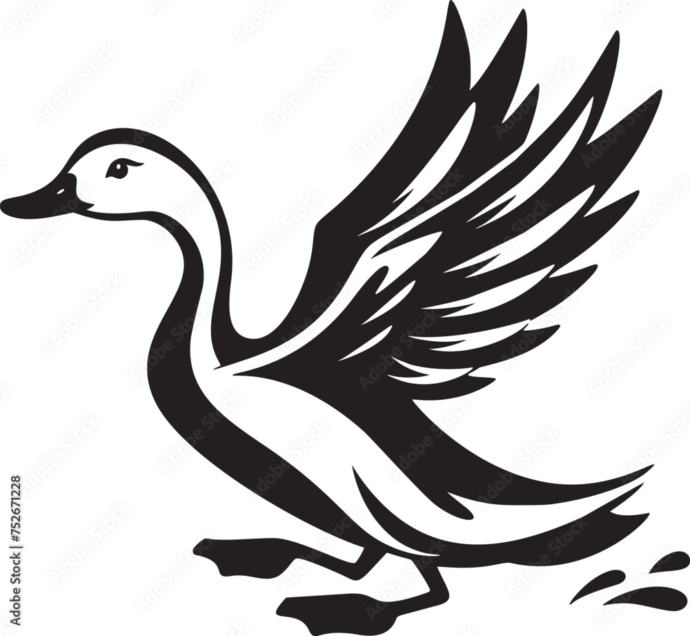 Obraz premium Indian Runner Duck in Flight