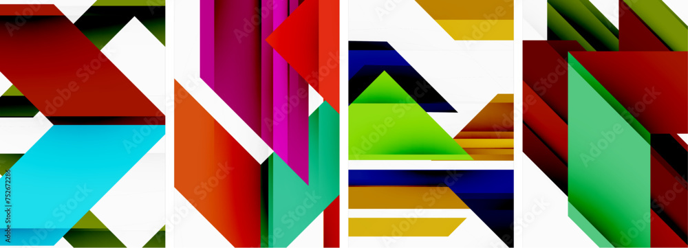 Triangle poster abstract background set for wallpaper, business card, cover, poster, banner, brochure, header, website Triangle poster abstract background set for wallpaper, business card, cover, poster, banner, brochure, header, website