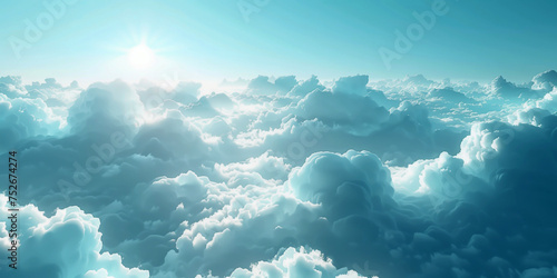 Overhead view of majestic clouds
