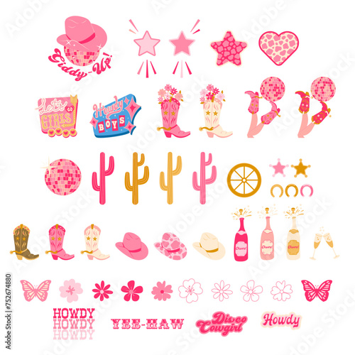 Pink Disco Cowgirl Western Elements