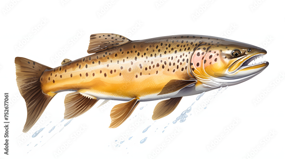Trout with white background Trout with white background