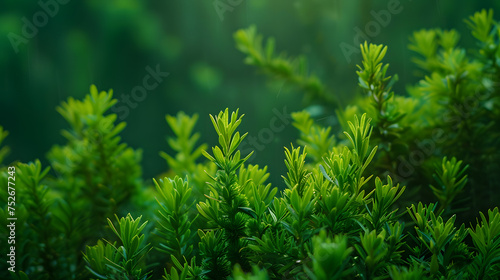 Fresh green leaves in the forest